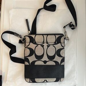 Coach Black and Tan Crossbody Bag